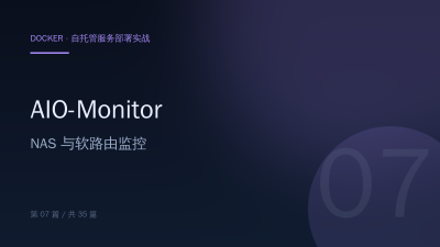 AIO-Monitor：Docker 部署 NAS / 软路由监控面板