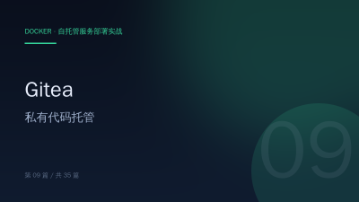 Gitea：用 Docker 搭私有代码托管