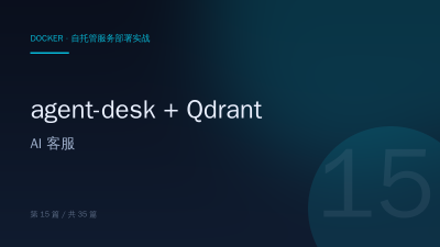 agent-desk + Qdrant：Docker 搭一套 AI 客服