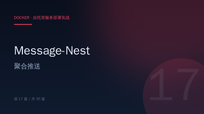 Message-Nest：Docker 部署聚合消息推送